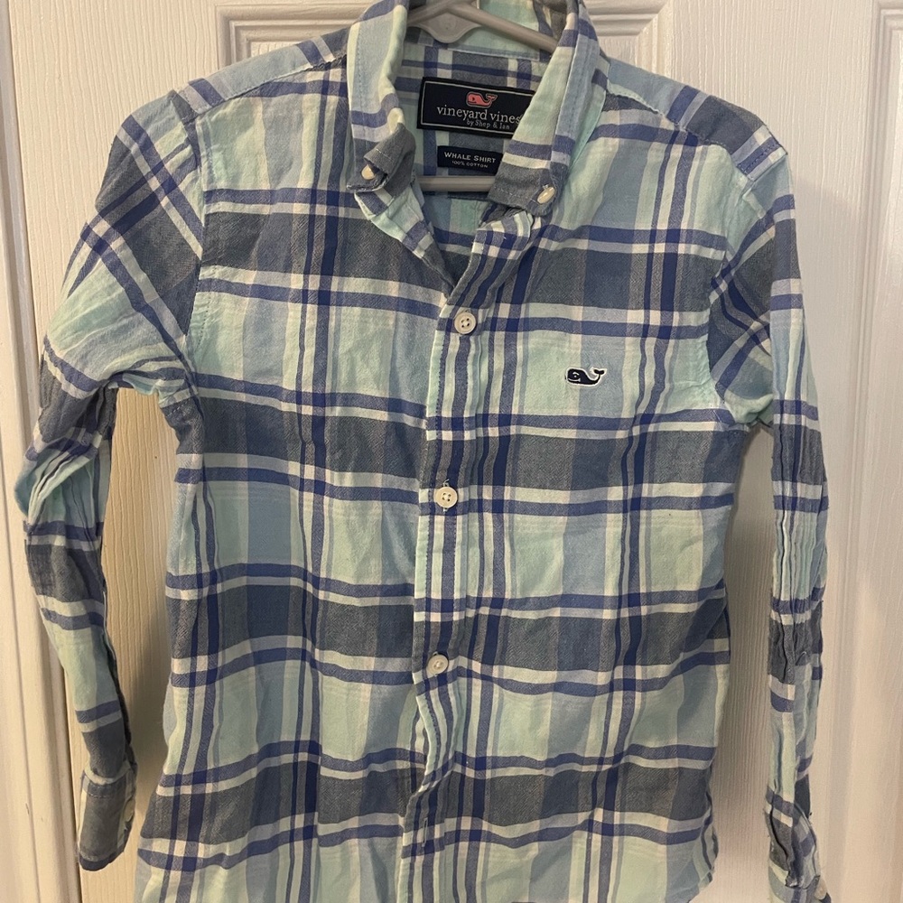 Vineyard Vines Toddler Blue Plaid Shirt